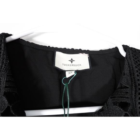 Tuckernuck Back Eyelet Trim Shift Dress Lace Gothic Retro Women’s XS 1461-ZZ - Picture 8 of 12